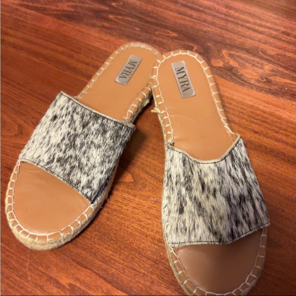 cowhide slides